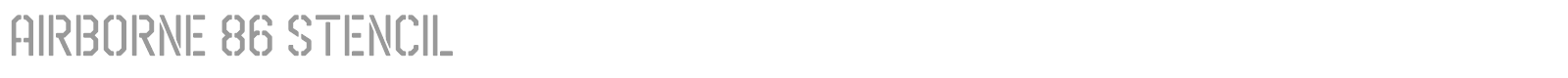 Airborne 86 font preview